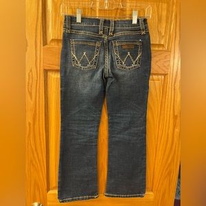 Wrangler size 10 girls jeans inseam is 25”